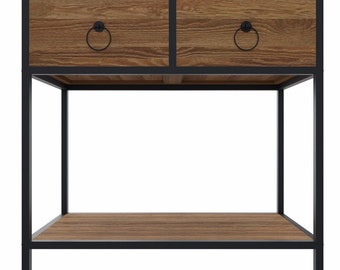 Wood and metal dresser - Handcrafted Solid Wood dresser - Modern Wooden dresser for for bedroom and entrance hall decor