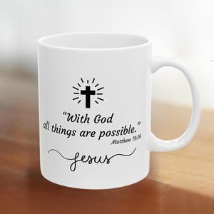 Bible verse coffee mug, religious coffee mug, religious gift, Christian gift, Christian Mug, faith gift, Jesus mug, God mug, mug gifts,
