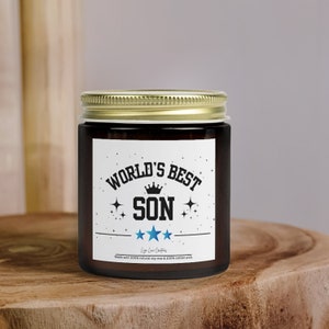 World&#39;s Best son, candle, Christmas gift, birthday gift, gift for him, son gift, best son, gift for son, family gift, love gift, candle gift
