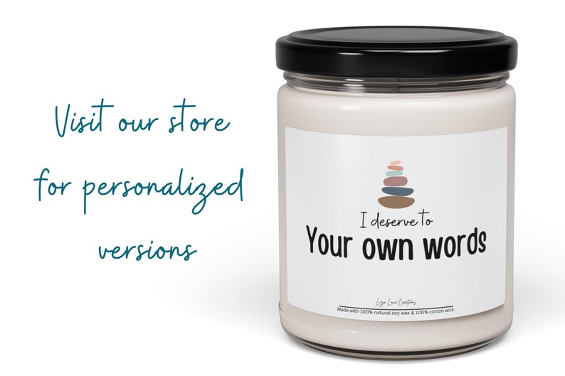 Inspirational, Candle, Therapy, Positive Quotes, Mental Health Gift