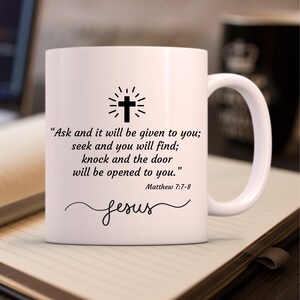 Bible verse coffee mug, religious coffee mug, religious gift, Christian gift, Christian Mug, faith gift, Jesus mug, God mug, mug gifts,