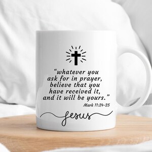 Bible verse coffee mug, religious mugs, religious gift, Christian gift, Christian Mug, faith gift, Jesus mug, God mug, mug gifts, coffee mug