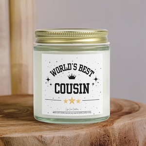 World&#39;s Best, cousin, candle, best cousin, funny candle, cousin gift, gift for cousin, gift for family member, family gift, cousin candle,
