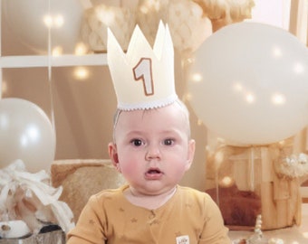 Baby birthday crown, Birthday crown, First birthday gift, 1st birthday girl, 1st birthday boy, baby shower gift, 1st birthday outfit