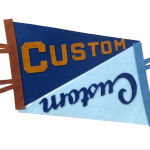 Vintage Custom pennant, Personalized name sign, College decor, Custom Flag, Baby boy  Nursery decor, Custom banner, Dorm wall art, Felt flag