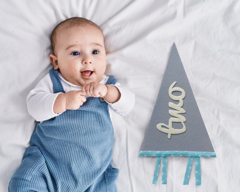 Baby milestone cards, Baby monthly milestone marker, Personalized pennant, Monthly milestones baby boy, Milistone pennant, Millistone card image 2
