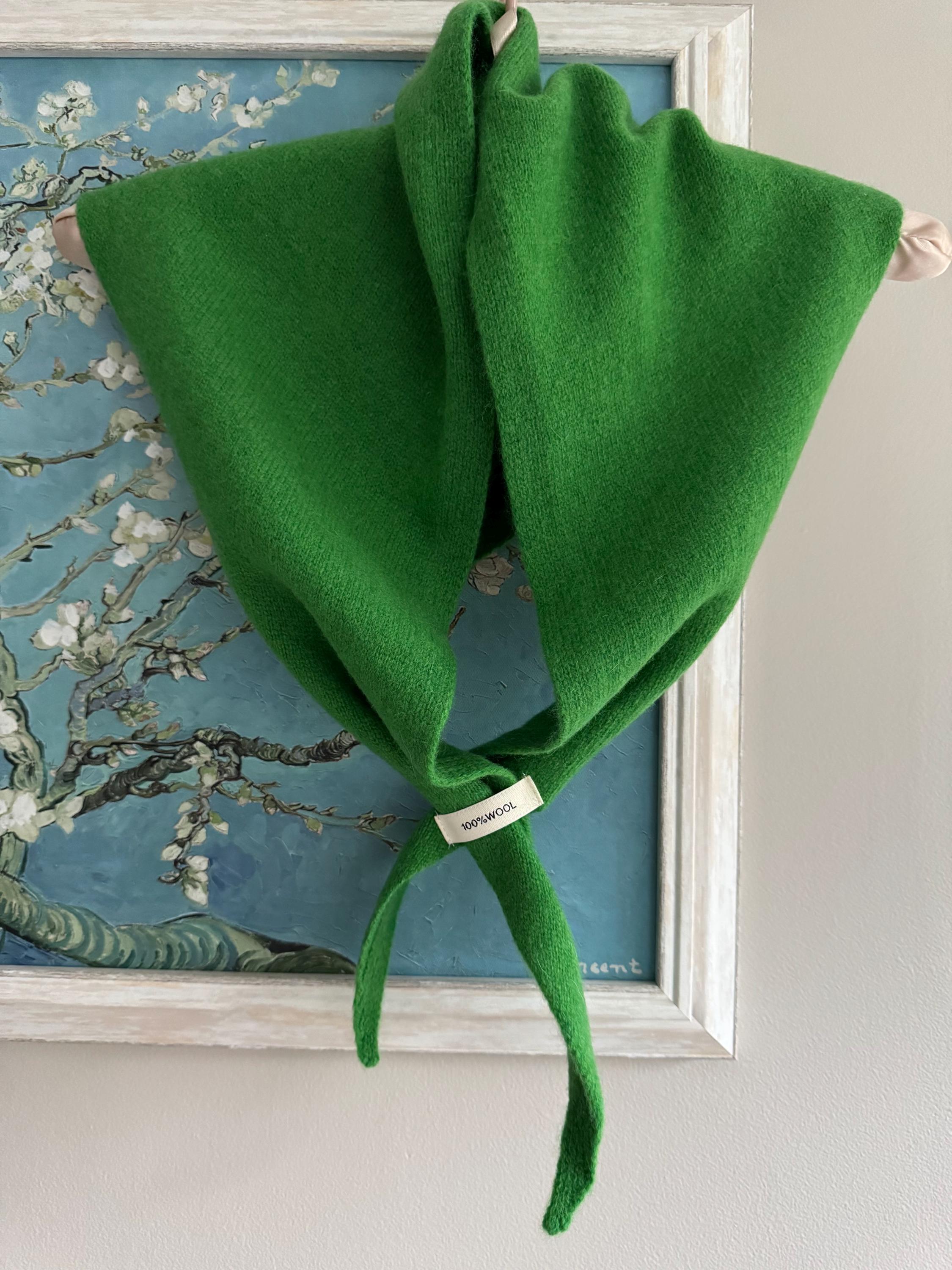 Écharpe Soie Légère Vert émeraude, Noir & Blanc - Occasion Parfait état, Soie Pure