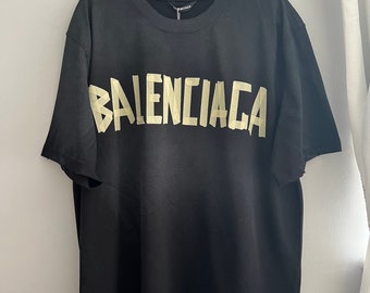 Vintage Balenciaga-logo-T-shirt voor heren.