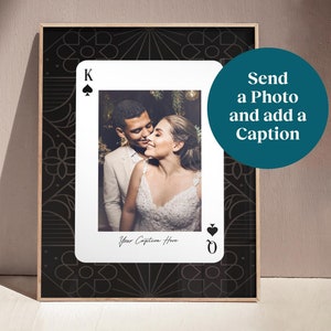Regalo fotográfico para aniversario, impresión de cartas de juego para parejas personalizadas