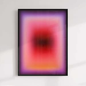 Gradient Aura Print - Ombre, Glow Wall Art, Contemporary Abstract Poster for Stylish Interiors