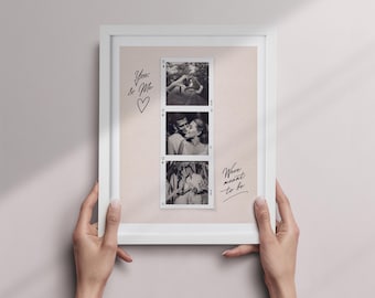 Film Strip Photo Print, Personalised Couples Gift, Wedding Anniversary Picture Collage