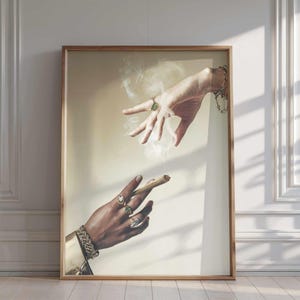 Affiche commune haut de gamme - Art mural sur la marijuana, impression de cannabis, art rétro surréaliste