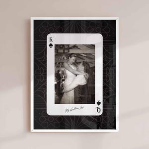 Benutzerdefinierte Spielkarte | Trendy Paare Kunst | Jubiläumsgeschenk | Personalisierte Fotowand-Dekor
