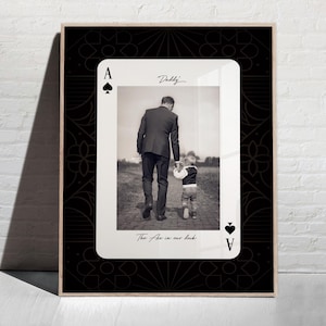 Stampa fotografica Ace Card per lui, regalo personalizzato per papà, messaggio personalizzato per la festa del papà