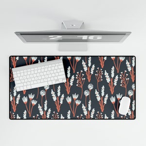 Cute Desk Mat, Boho Flower Desk Mat, Desk Mat Cute, Desk Mat Aesthetic, Cute Desk Decor, Boho Floral Desk Mat, Cute Mousepad, Boho Mousepad