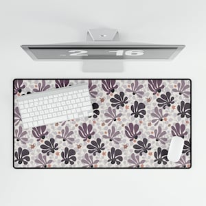 Cute Desk Mat, Flower Desk Mat, Desk Mat Cute, Desk Mat Aesthetic, Cute Desk Decor, Retro Flower Desk Mat, Cute Mousepad, Flower Mousepad