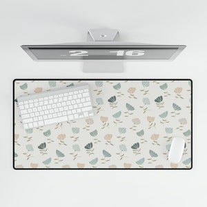 Cute Desk Mat, Flower Desk Mat, Desk Mat Cute, Desk Mat Aesthetic, Cute Desk Decor, Retro Flower Desk Mat, Cute Mousepad, Flower Mousepad