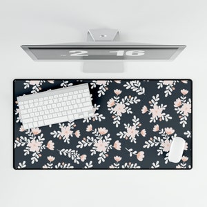 Cute Desk Mat, Boho Flower Desk Mat, Desk Mat Cute, Desk Mat Aesthetic, Cute Desk Decor, Boho Floral Desk Mat, Cute Mousepad, Boho Mousepad