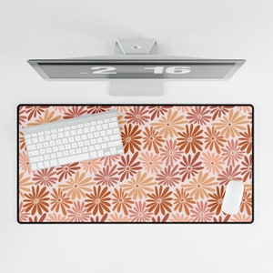 Cute Desk Mat, Flower Desk Mat, Desk Mat Cute, Desk Mat Aesthetic, Cute Desk Decor, Retro Flower Desk Mat, Cute Mousepad, Flower Mousepad