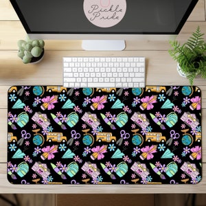 Cute Desk Mat, Teacher Desk Mat, Rainbow Desk Mat School Supplies Teacher Desk Mat, Teacher Mousepad, Teacher Keyboard Mat