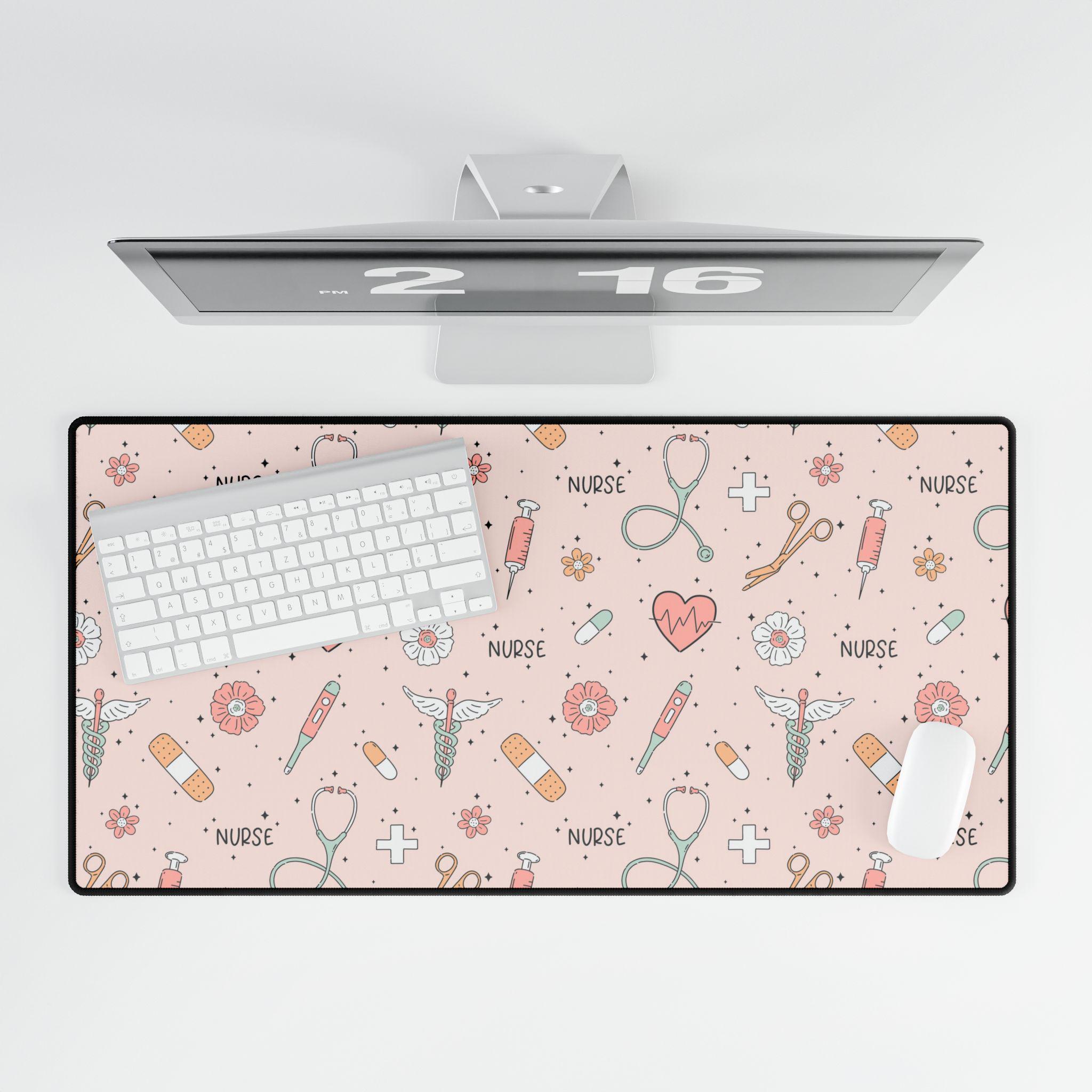 Large Nurse Desk Mat, Nurse Desk Mat, Nurse Office Decor, Nurse Office ...