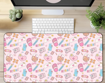 Groovy Krankenschwester Schreibtischmatte, Schreibtischmatte für Krankenschwester, Krankenschwester Bürodekor, Krankenschwester Büro Geschenk, Krankenschwester Schreibtischdekoration für Arbeitsplatz, Krankenschwester Mousepad