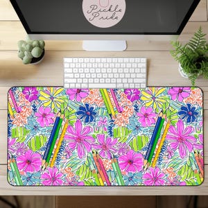 Teacher Desk Mat, Cute Desk Mat, Preppy Teacher Desk Mat, Teacher Classroom Decor, Teacher Mousepad, Teacher Keyboard Mat, Preppy Aesthetic