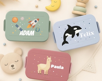 Bento Brotdose Kinder personalisiert – Mepal Lunchbox mit Name | verschiedene Designs | Kita & Schule | Geschenk Einschulung