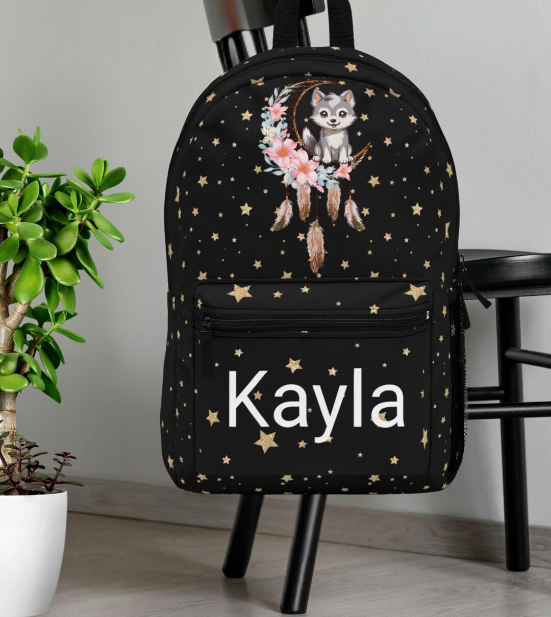 Wolf Dreamcatcher Backpack, Personalized Backpack, Outdoor Adventure ...