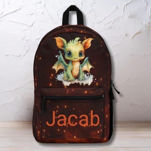 Dragon Backpack - Custom Personalized Kids Bag with Unique Dragon Design, Perfect School Bag & Birthday Gift for Boys and Girls