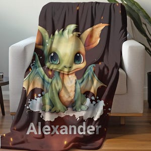 Personalized Dragon Blanket - Custom Throw Blanket with Unique Design, Perfect Gift Idea for Dragon Lovers