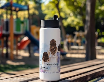Gepersonaliseerde witte thermaalwaterfles | Geïsoleerd roestvrij staal 32oz