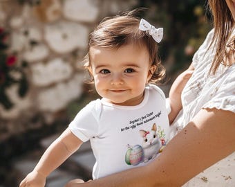 Gepersonaliseerde paasromper, T-shirt konijn met print