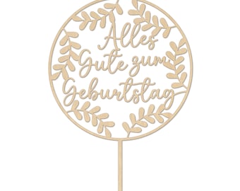 Happy Birthday - Caketopper - digital laser file