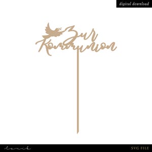 Cake Topper - Zur Kommunion - digitale Datei