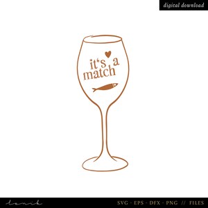 het is een match - wijnglas - digitaal bestand