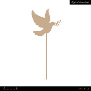 Cake Topper - Colombe - fichier numérique
