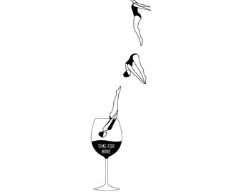 Jump into the wine glass - digital file