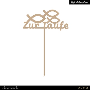 Cake Topper - Pour le baptême - fichier numérique