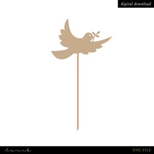 Cake Topper - Colombe - fichier numérique