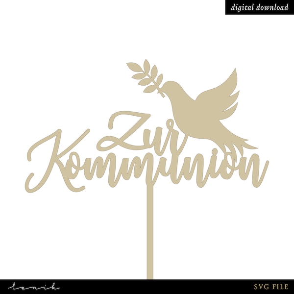 Cake Topper - Zur Kommunion - digitale Datei