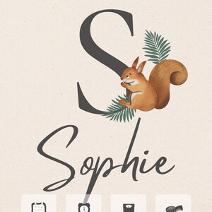 Birth details print, Safari animal print, Birth poster, Baby name print, Baby name sign, Christening/baptism gift, Baby name wall art
