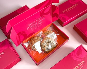 STUFFED CHUNKY COOKIE Gift Box - Birthday Gift - Thank You Gift - Get Well Soon Gift- Cookies by post - Personalised Note Added