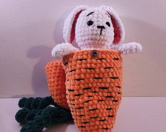 Crocheted Bunny in Carrot