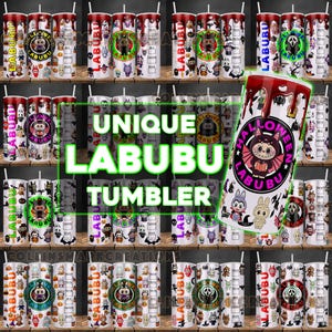Labubu Halloween Tumbler Png,Kawaii Labubu Art, Halloween PNG, Instant Download Labubu Character Bundle PNG, Horror Movie Tumbler Png