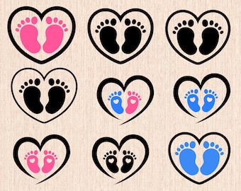 Baby Footprint| Baby Feet SVG Instant Download SVG| PNG| eps| dxf| png digital download |svg bundle| png bundle | svg png t&#39;shirt designs