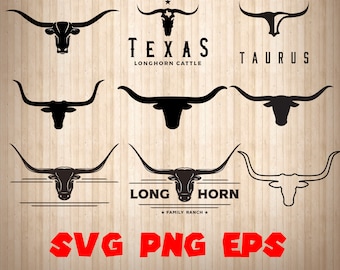 80+ Texas Longhorn Head Instant Download SVG, PNG, EPS, dxf, jpg digital download