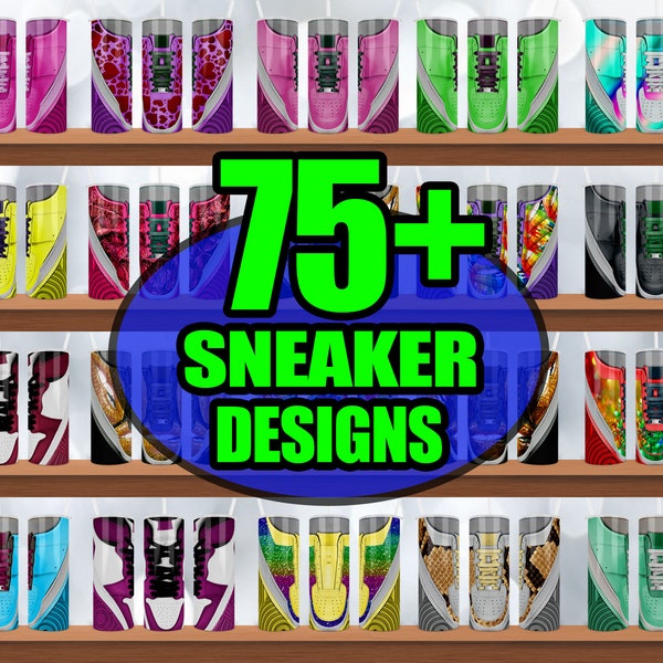 78 Kicks Tumbler Wrap, 20 Unzen Skinny Tumbler Sublimationsdesign, Turnschuhe Schuhe Tumbler Wrap PNG, 20 Unzen Tumbler Design, Dollar Tumbler PNG.