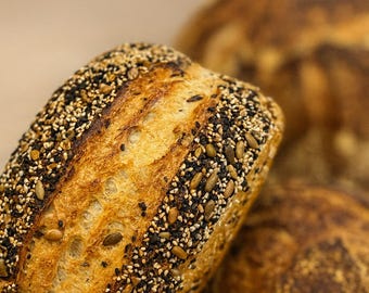 Whole Wheat Seeded Sourdough Bread: Handmade Multigrain Artisan Loaf