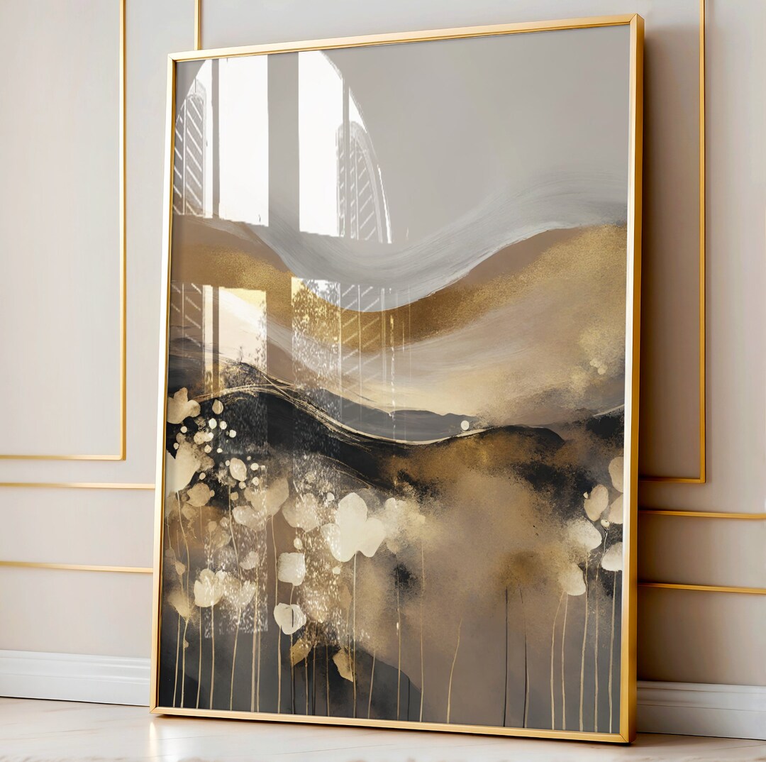 Landscape Scene Abstract Print Giclée Fine Art Wall Poster Modern ...